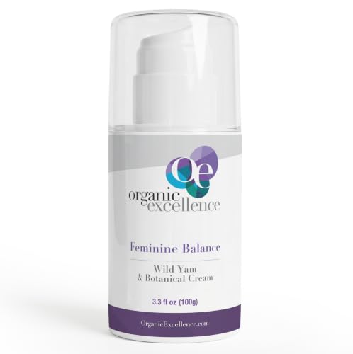 Organic Excellence Feminine Balance Therapy – Natural Progesterone Cream for Women – Hormonal Support for PMS, Perimenopause & Menopause – 85g (3oz) – Plant-Based, Fragrance-Free