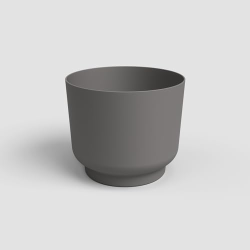 Artevasi Blumentopf Miami 20cm Anthrazit – Moderner Übertopf aus recyceltem Kunststoff mit Matter Oberfläche – dekorativer Pflanztopf