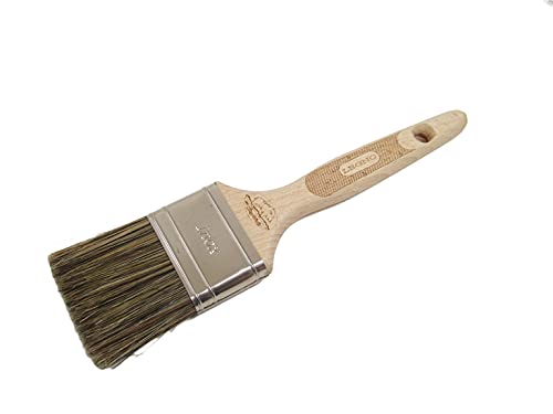 Cinghiale 844 Pennellessa 30mm per Impregnanti Legno Pennello Antigoccia Manico in Legno Antiscivolo per Hobby o Fai da te