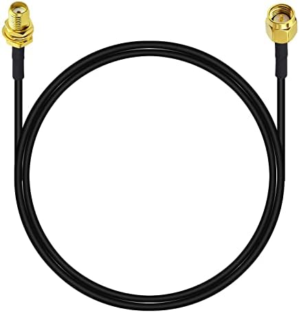 YOTENKO SMA Male to SMA Female Bulkhead Mount Cable RG174 6.5ft/2M SMA Extension Cable SMA Jumper RF Coaxial Cable for SDR Equipment Antenna Ham Radio 3G 4G LTE Antenna ADS-B Dongle Receiver