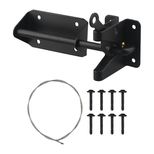 NEIQIUWING Pestillo de puerta de alto rendimiento, pestillo de puerta, pestillo de puerta de jardín, cerrojo automático, cerrojo automático, herrajes de seguridad