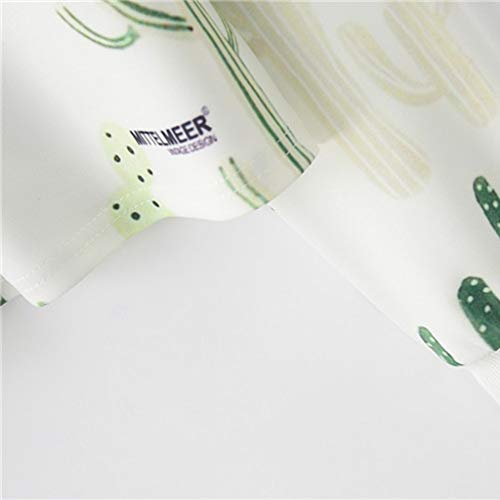 Autumn Teen Girl Long Sleeve t-Shirt Tops Womens Pullover Sweatshirt Casual Loose o-Neck Cactus Print Sports Blouse (Green, M)