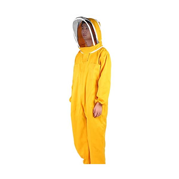 TAKE FANS Imkeranzug Imkeranzug Imkerei Schutzkleidung Kittel Bienenzucht Zubehör XL Orange Gelb – Bild 7