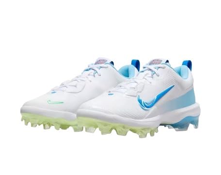 Nike Force Trout 9 Pro Fresh MCS Rubber Molded Men's Baseball Cleats White Blue FQ7726-104 Size 14