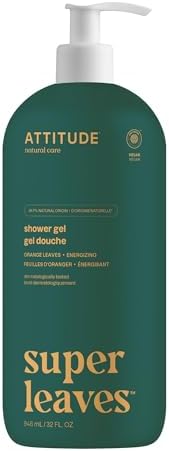 ATTITUDE Body Wash, EWG Verified, Dermatologically Tested, Plant and Mineral-Based, Vegan Personal Care Products, Orange Leaves, 946 mL