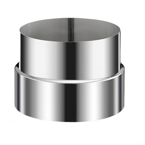 Adaptador de tubo de chimenea de acero inoxidable para ajuste de diámetro en sistemas de calefacción y refrigeración, adecuado para conexiones de tubería de estufa (11 cm a 12 cm)