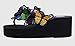 TOKYO-T Wedge Thong Sandals for Women Cute Butterfly Flip Flop Platform Shoes 2.3 Heel (Black,7)