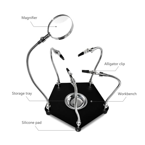 Station de soudure avec base lestée stable et loupe de précision - 3