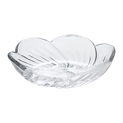 水崎硝子 皿 プレート 小皿 約12cm 梅 日本製 MKG-114610 透明のサムネイル