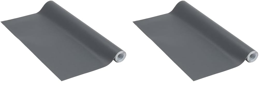 Venilia Klebefolie | Dunkelgrau | Uni Matt Anthrazit Dunkelgrau, 45cm x 2m | selbstklebende Möbel-Folie, Dekofolie, Tapete, Küchenfolie | PVC ohne Phthalate | Made in EU (Packung mit 2)