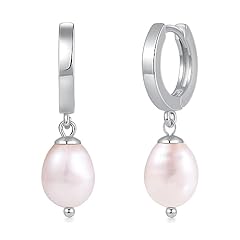Silver Hoop (Big pearl)