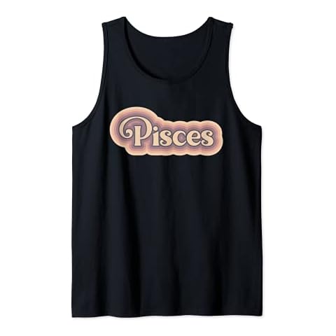 Pisces Zodiac Retro 60s 70s Pastel Colors Astrology Tank Top Cover