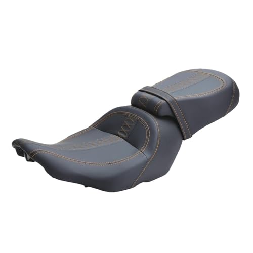 Asiento de cuero de perfil bajo con base dividida ergonomica para mejorar la postura en Touring