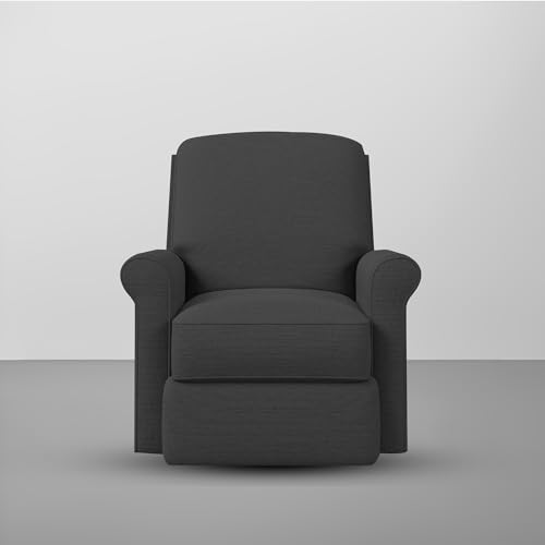 Image of CASALIVING Mersin Comfy Fabric Single Seater Recliner Chair, Recliner Sofa for Relaxing, Recliner Chair for Home Relax (Black) | Premium Fabric Sofa