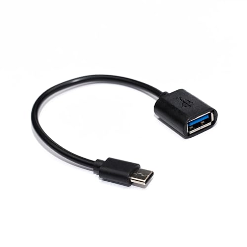 Fertuo OTG Kabel Typ C zu USB 3.1 Kompatibel mit Samsung Galaxy Tab A11 / A9 / A8 / A7 / A6 / S11 / S10 Lite / S9 / S8 / S7 / S6 / S6 Lite / S5e / S4 10.5 / mit iPhone 17/16 /15 Pro, 18cm, Schwarz