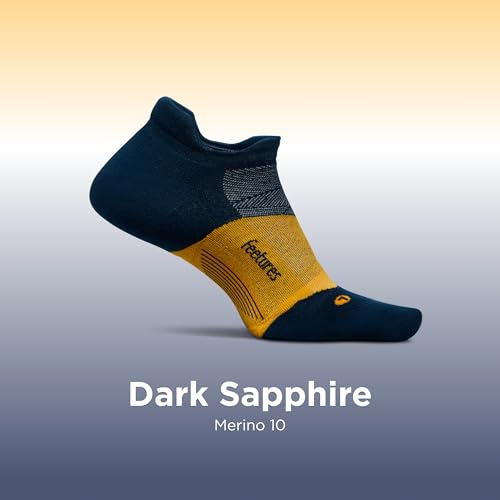 Image of Feetures Merino 10 Max Cushion No Show Tab Ankle Socks - Wool Socks for Women & Men - (1 Pair)