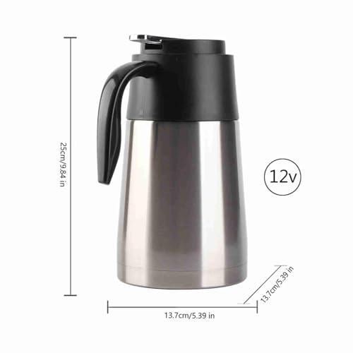 Tetera eléctrica para auto 12V/24V 1300ml acero inoxidable miniatura 7