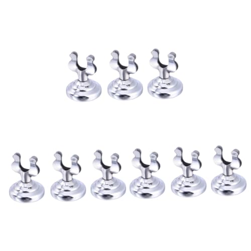 OKUMEYR 3sets Stainless Steel Plate Holder Display Stand Table Number Holders for Displaying Silver Menu Stand Sleek Design 3pcs*3