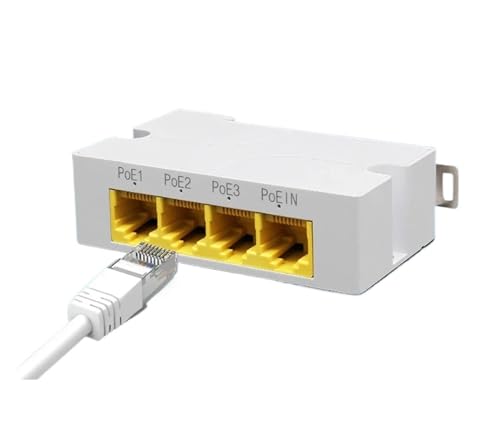 Extensor PoE con velocidad Gigabit de 1000M para conectar tres cámaras con un solo cable 2