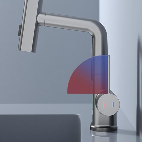 Robinet de cascade rotatif distributeur eau chaude froide pour évier LWX - 3