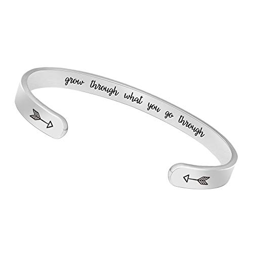 Btysun Bracelets for Women Mothers Day Bracelet Gifts from Daughter Inspirational Gifts for Women Graduation Gifts for Her Motivational Birthday Cuff Bangle Friendship Personalized Mantra Jewelry…