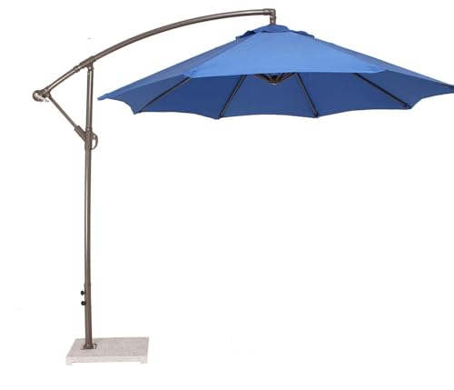 Side Pole Garden Umbrella with 9 FT Diameter | Patio Umbrella for Outdoor, Cantilever, Balcony (Blue, Stand – Granite Base) Side Pole Garden Umbrella with 9 FT Diameter | Patio Umbrella for Outdoor, Cantilever, Balcony (Blue, Stand – Granite Base)