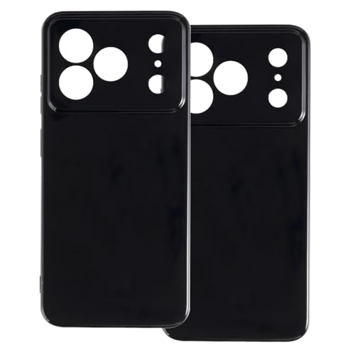 UOGNADGD 2�� TPU�P�[�X Doogee Note 56 Pro �Ƃ̌݊������� �X�}�z�J�o�[ - �ϏՌ��t���L�V�u���ی�A�N�Z�T���[ �����J�b�g���H (�u���b�N+�u���b�N)