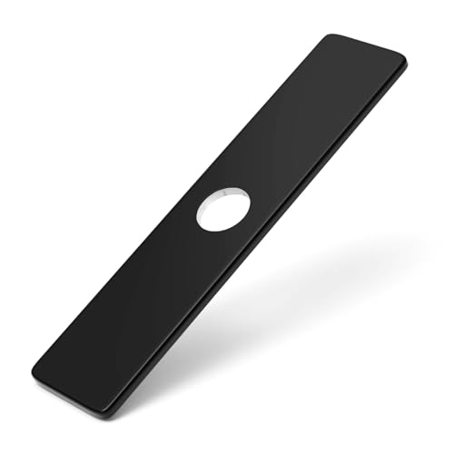 Greenspring Matte Black Faucet Plate, Sink Hole Cover, Faucet Deck