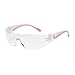 Rimless Safety Glasses with Clear / Pink Temple, Clear Lens and Anti-Scratch Coating 250-10-0900, (144)