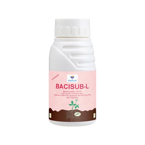 Image of Utkarsh Bacillus Subtilis Biofungicide for Plants | Beneficial Microbes for Root Zone & Soil | Helps Protect from Fungal Diseases | For Home Garden, Terrace & Farms | BaciSub-L (250 ml; Pack of 1)