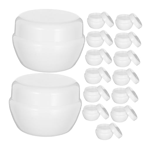ELAYARD 15 Piezas Frascos Plásticos de Crema Vacíos Envases Recargables para Loción y Cosméticos Forma de para Viaje y Diario