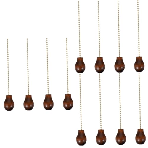 Chaîne de traction pour ventilateur de plafond Uonlytech, design gourde en bois noble