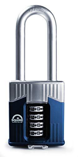 Henry Squire & Sons Hsqwc55Ls 55.mm Warrior Haute Sécurité à Anse Longue Cadenas à Combinaison..Bleu