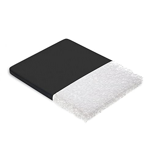 FLYUKIGEL エアリーファイバークッション クッション お尻が痛くならない 通気性 無重力 高反発 座布団 オフィス 車 椅子 クッション 自宅用 ゲーミングチェア ギフト 洗えるカバー付き 40*35*3cm (ブラック)