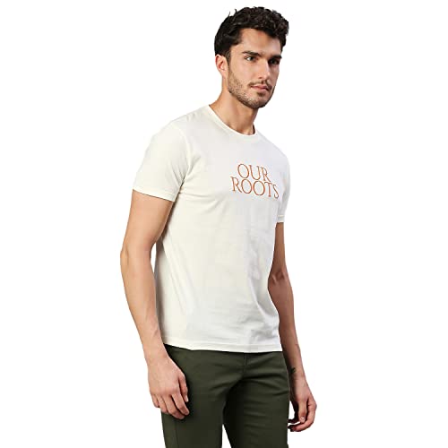 Image of Dennis Lingo Men's Pure Cotton Embroidered Half Sleeves Casual T-Shirt