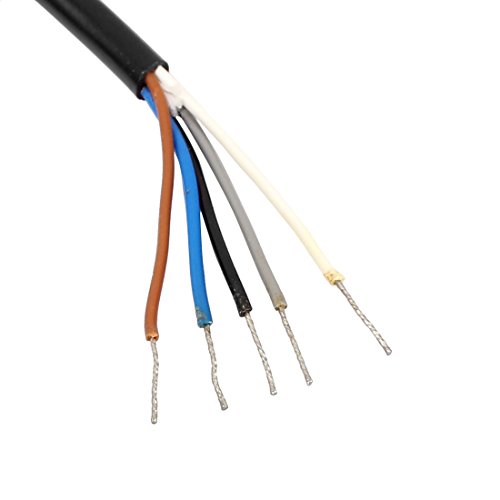 Image of uxcell M12 2m Male Straight 5 Pin Connector Aviation Electrical Cable