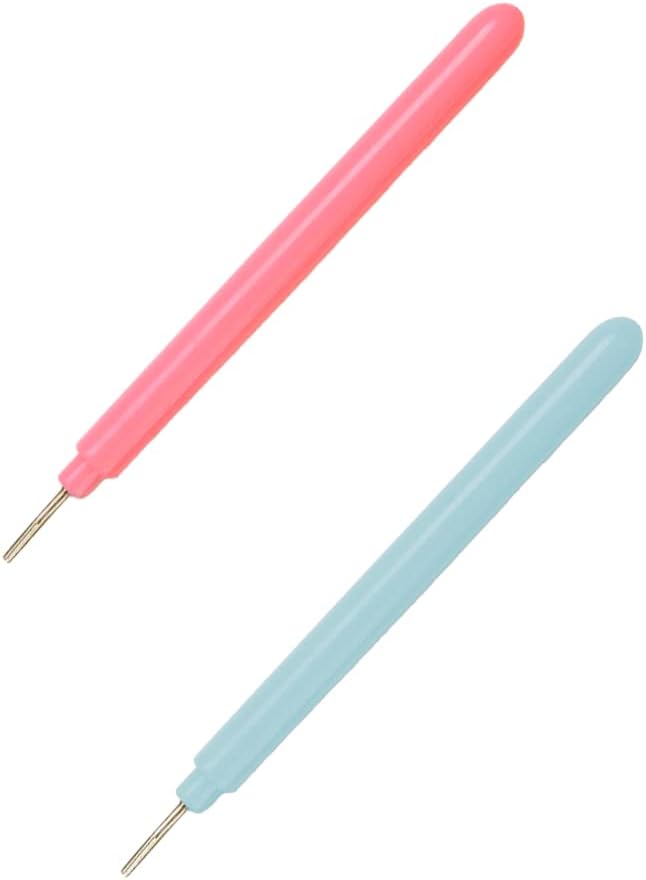 Herramientas Quilling, 2 Pcs Papel Quilling Herramientas, Quilling Strips Slotted Tool, Multifunción Rolling Curling Quilling Needle Pen, DIY Hand Craft Curling Pen
