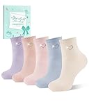 inaWarm Sneaker Socken Damen, Baumwolle Quarter Socken, Atmungsaktiv Tennissocken Damen, Bequeme & Hautfreundlich Baumwollsocken für Alltag, Arbeit & Sport 5 Paar (Geschenkbox)