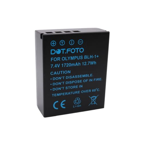 Dot.Foto BLH-1 Premium 7.4v / 1720mAh Fully Decoded Batería Recargable para Olympus OM-D E-M1 Mark II, E-M1 Mark III, E-M1X