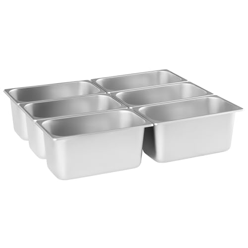 Royal Catering RCBM-6W-2000 Bain Marie Wasserbad Speisenwärmer Bain Marie Behälter (2.000 Watt, 6 x GN-Behälter, Ablasshahn, Edelstahl, LCD-Display) – Bild 8