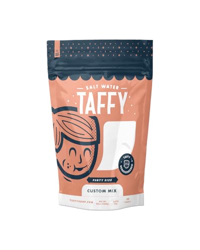 Taffy Shop Create a Party (80oz) bag of Assorted Saltwater Taffy-Choose up to 5 Flavors of Gourmet Salt Water Taffy's (World's Best Taffy)