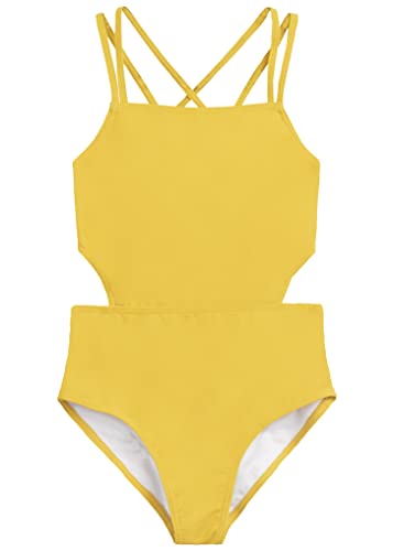 Kanu Surf Girls' Beach Sport Cut-Out One Piece Swimsuit