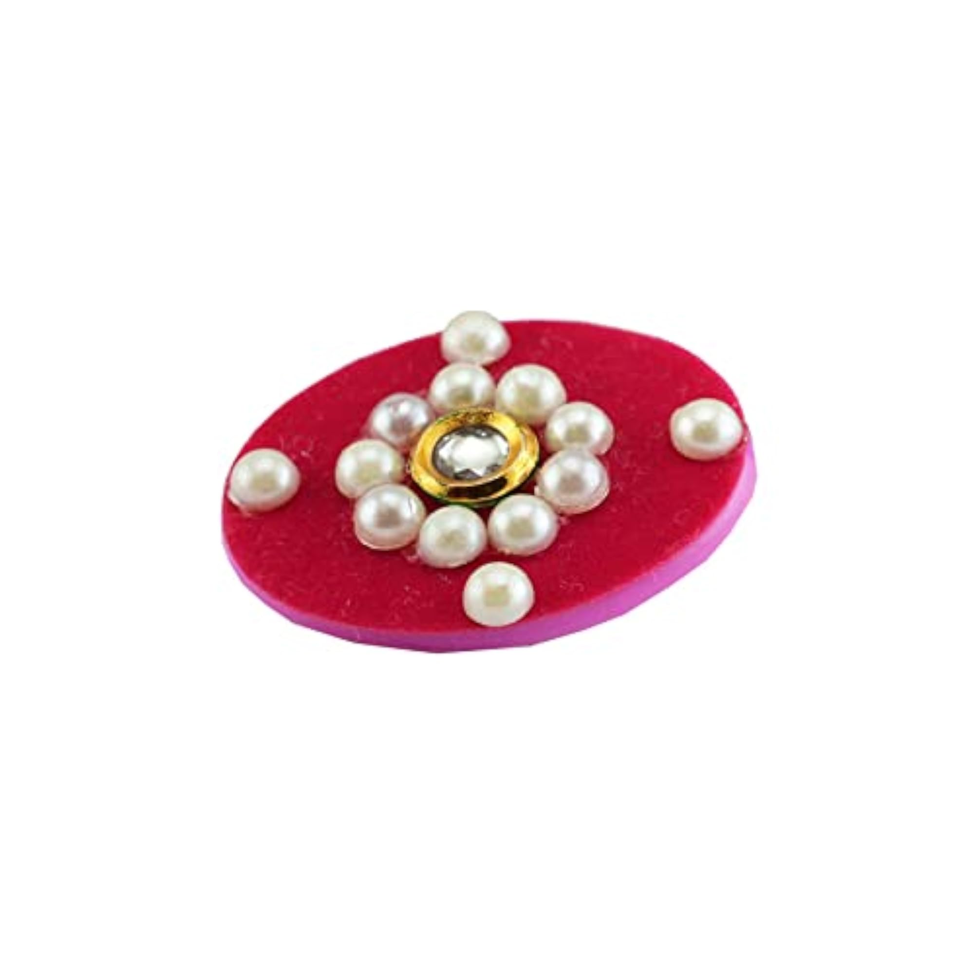 Kundun Stone Stud Sari Pin Brooch, Traditional Charm