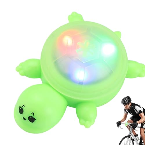 ycezw Lanterna per bicicletta - Torcia di sicurezza per bicicletta luminosa con tartaruga | Allarme intelligente Segnali di rilevamento automatico per corsa e ciclismo all'aperto strada di montagna
