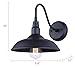 Canarm Hattie 1-Light Outdoor Barn Light, 10-Inch Black Wall Mounted Gooseneck Outdoor Lighting, Wet-Rated for Porch, Garage and Entryway