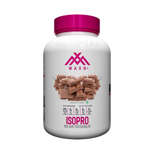 Image of MAXN ISOPRO /Whey Protein Isolate - Flavoured Supplement for Muscle Growth (Chocolate, 1 kg)