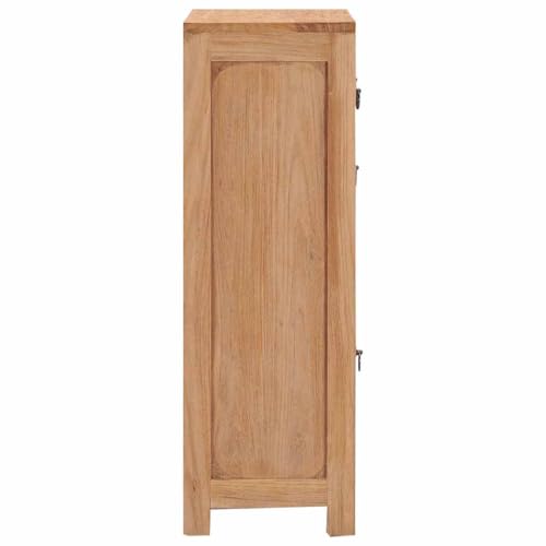 Armario de madera maciza para salón con tres cajones y puerta de estilo colonial 6