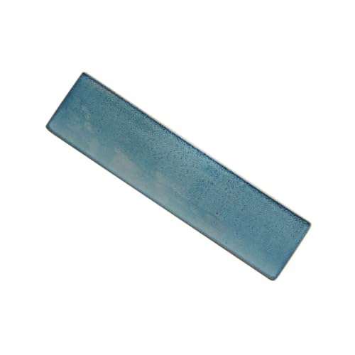 Plato rectangular de cerámica azul claro para sushi miniatura 1