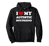 i love my autistic boyfriend, amo il mio ragazzo autistico felpa con cappuccio