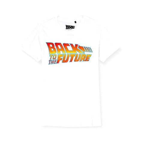 Camiseta Back To The Future Logotipo, Blanca, Hombre Cover